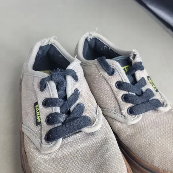 Vans Shoes Boys Size 11.5 Brown Lace Up Walking Low Top Man Made Comfort Sneaker - Picture 4 of 15